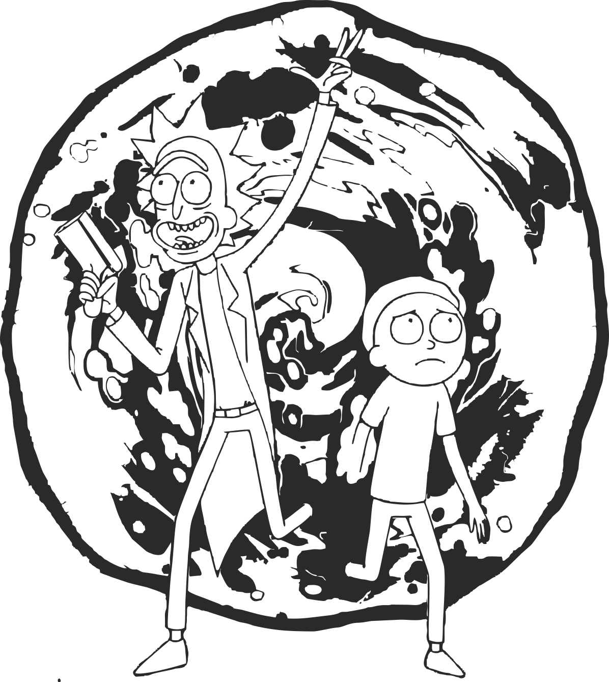 Rick Morty 12 Vinyl Svg File Free Vectors